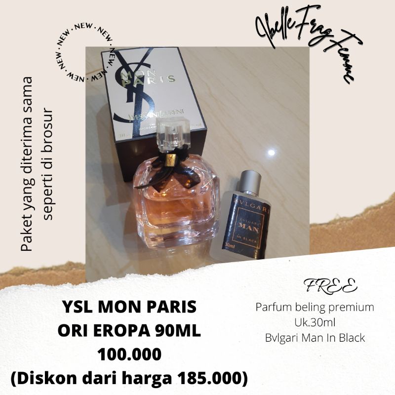 ysl mon paris ori eropa 90ml-free parfum beling premium 30ml