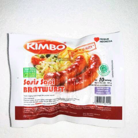 

Kimbo Sosis Sapi Mini Bratwurst Keju 10S