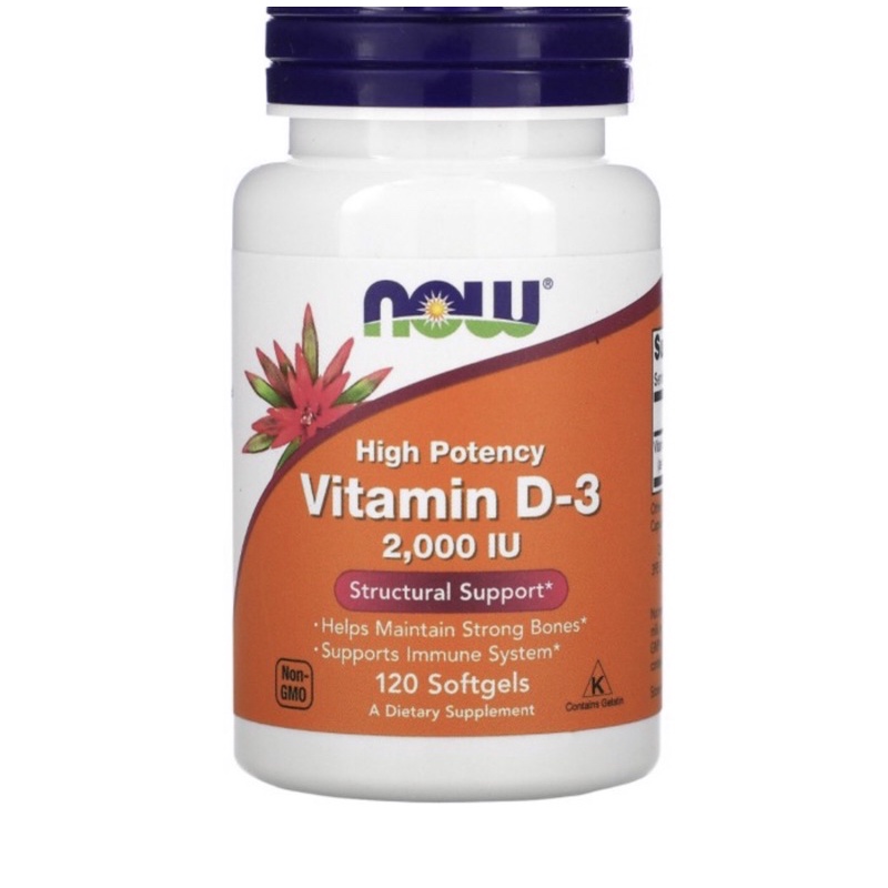 

Vitamin D-3 Suplemen Vit D3 NOW 2000 iu 120 Capsules