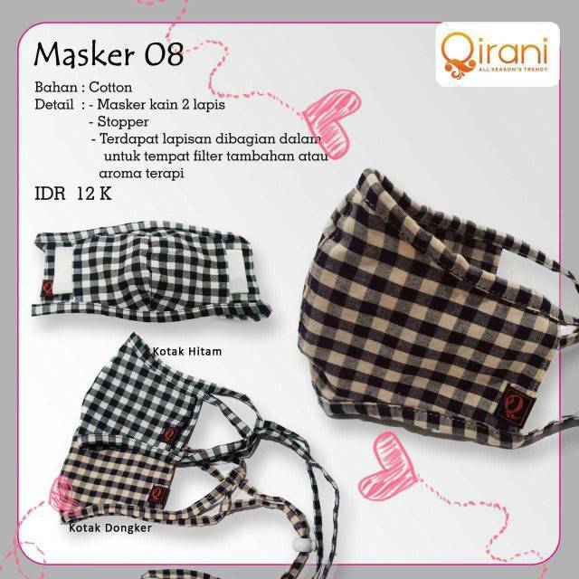 READY STOK || MASKER KAIN QIRANI