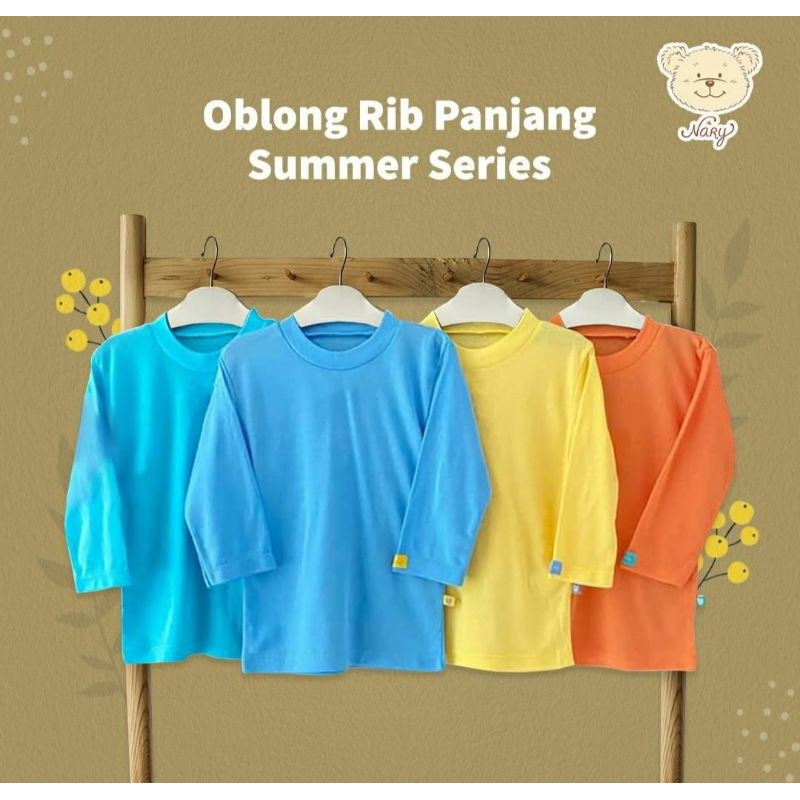 Satuan Kaos Oblong Rib Panjang Harian Polos Warna SNI (ST)
