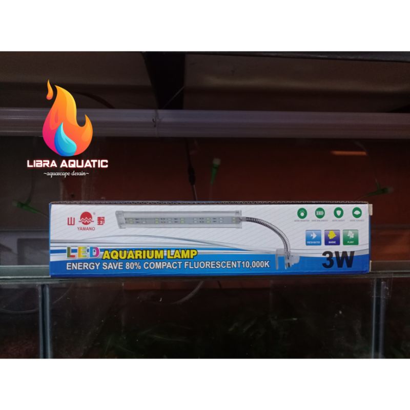 lampu jepit aquascape yamano 3 watt