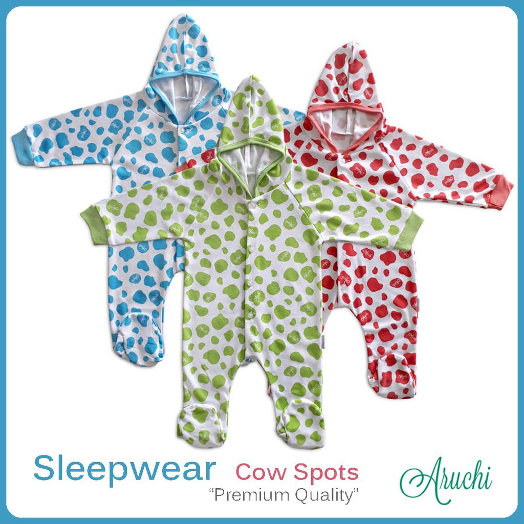 Aruchi-Sleepwear/ SLEEPSUIT / PIYAMA BAYI New Born 3 setel