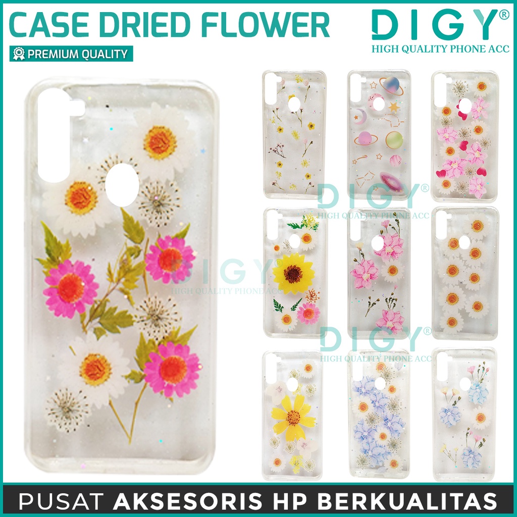 Promo Murah Casing OPPO C11 A52 A72 A92  A37 Neo 9 Transparan Bunga Kering