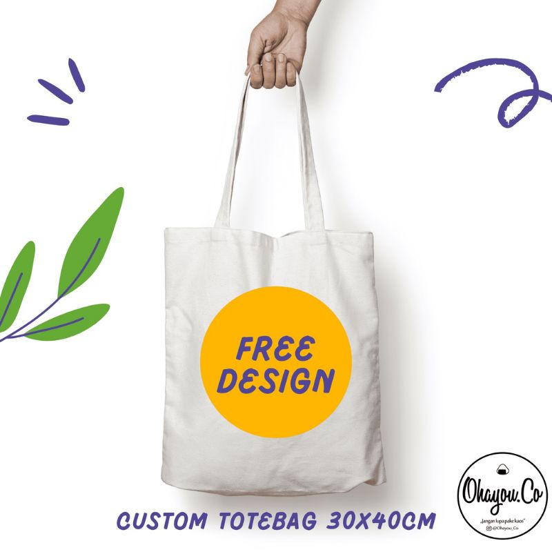custom totebag Kanvas premium