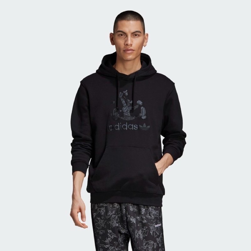 Adidas Men Goofy Hoodie Disney Black Originals