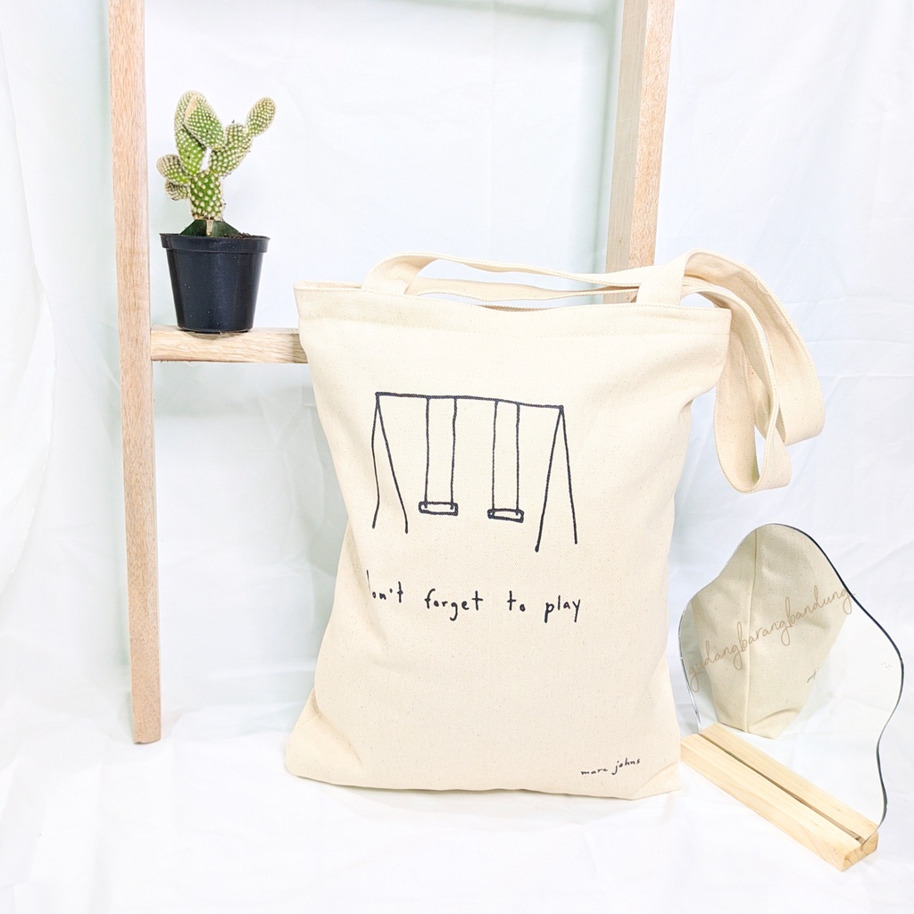 Tote bag Canvas Don't Forget to Play