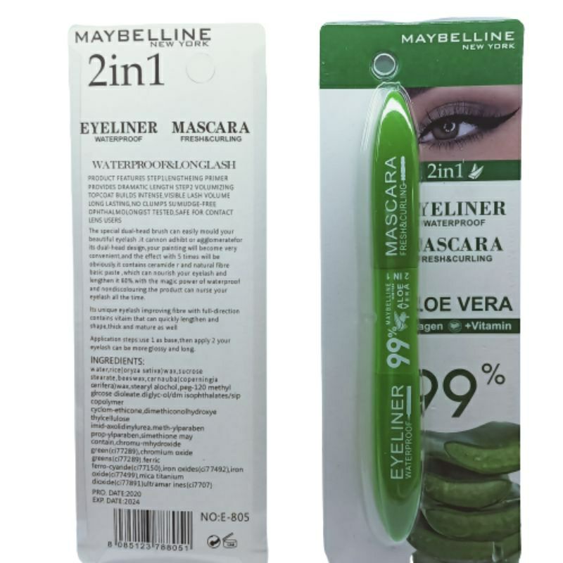 [ ECER ] MASCARA PLUS EYELINER  2in1 / WATERPROOF