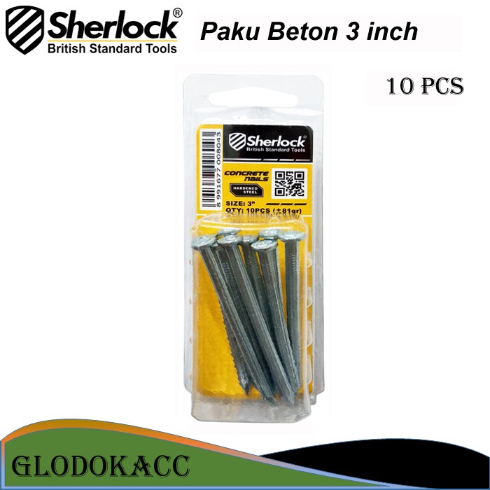 Paku Beton Galvanized uk 3 inch Sherlcok (Kekerasan 48-52 Hrc)