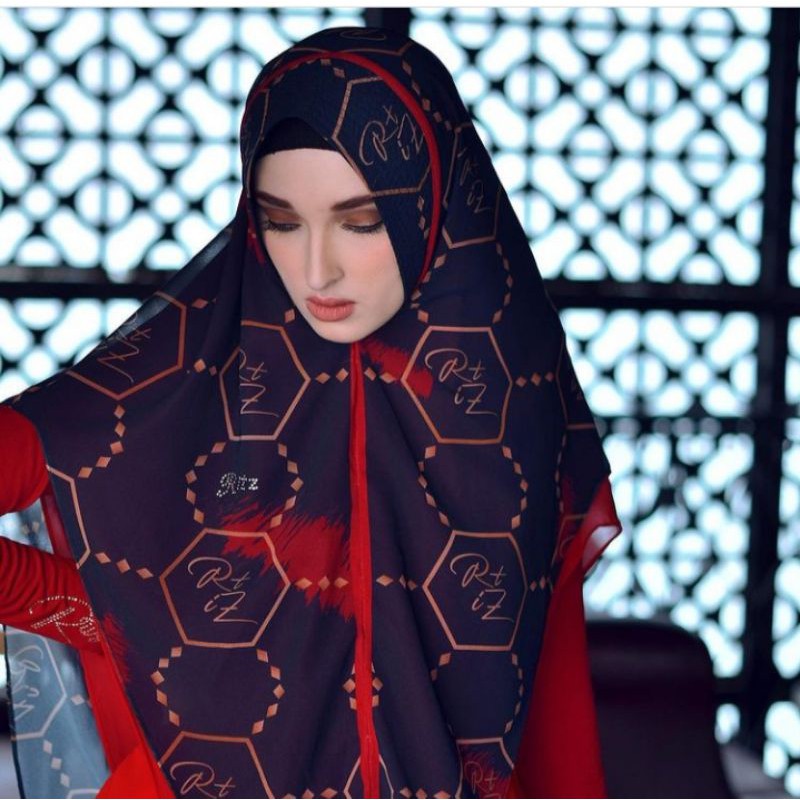 khimar edrice Red by Ritz syari