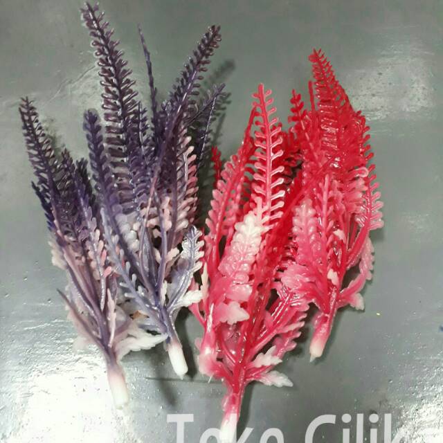 pohon/padi/bunga/bahan/plastik/hiasan/dekor/kue/maket/akuarium/cake