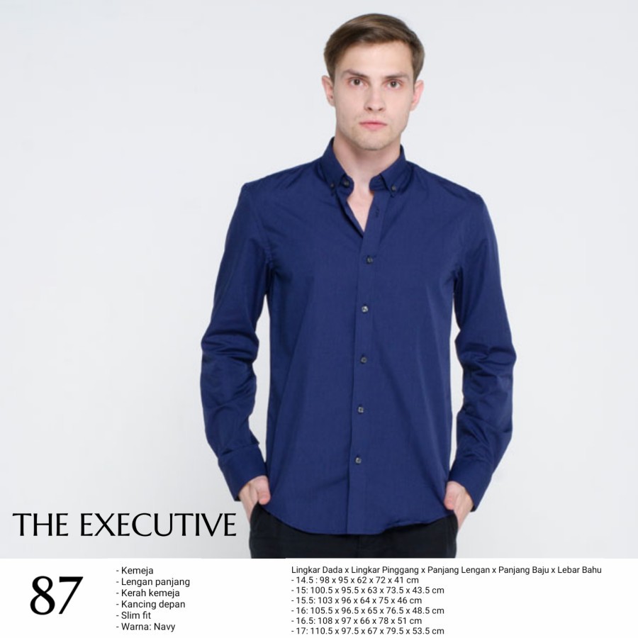 The Executive & G-2000 Original Kemeja Pria Formal Lengan Panjang- ORIGINAL
