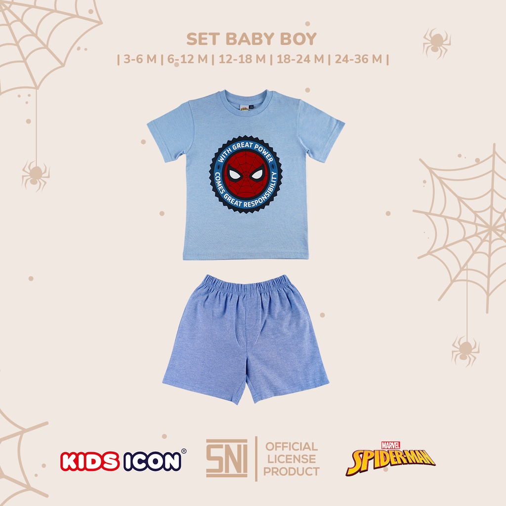 [BUNDLING PACKAGE] KIDS ICON – 1 Set Baby Anak Laki-laki SPIDERMAN 03-36 Bulan – SA8K0100210 – Spiderman >>> top1shop >>> shopee.co.id