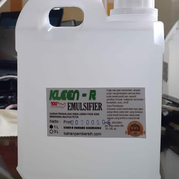 Emulsifier @1L Penghilang Noda Lemak pada Pakaian- Kleen-R Harume