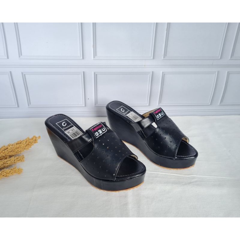 ABBUSHOES  Nn 28 wedges laser sol karet gmc fashion 7cm