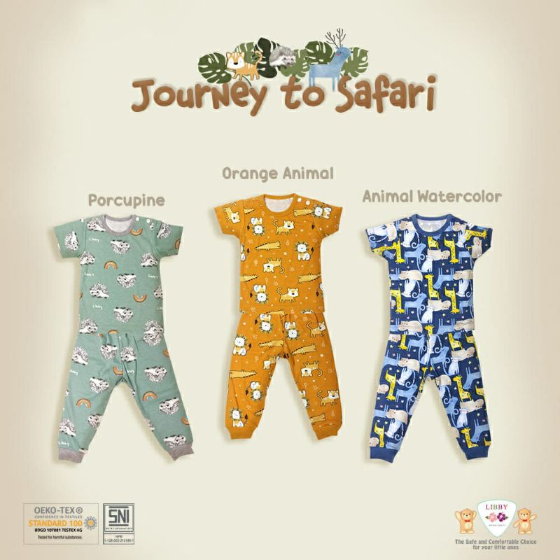 SETELAN LIBBY MOTIF BARU JOURNEY TO SAFARI PENDEK PANJANG