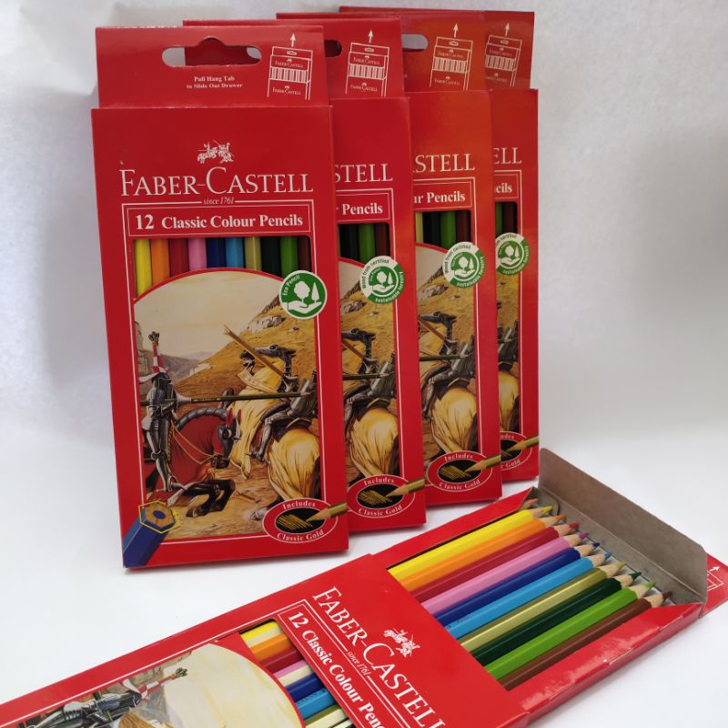 

Pensil warna Faber-Castell 12 warna Classic Long