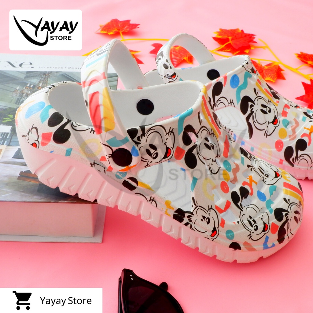 Sandal Model Crocs Printing / New Arrivval Sandal Kodok / Sandal HE-MA / Sandal Kamar Mandi Antislip / Sandal Rumah Baim Pria Wanita 222W