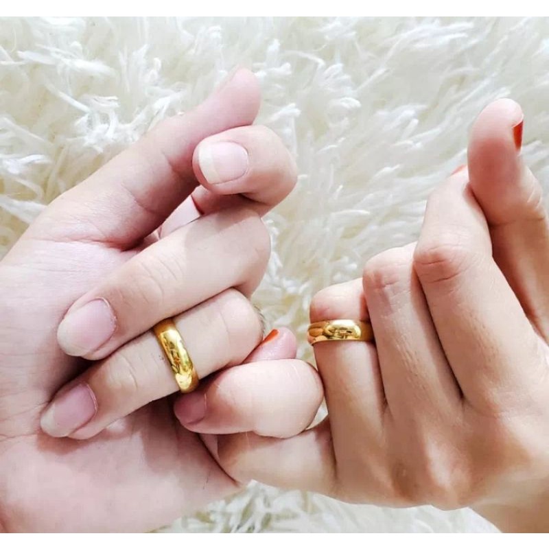 CINCIN TITANIUM ROSE GOOLD PRIA DAN WANITA
