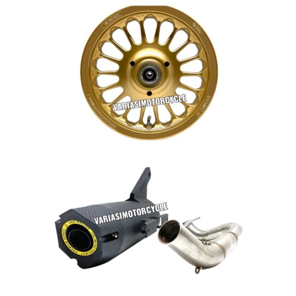 PAKET VELG ROULETTE DAN KNALPOT VND YAMAHA FAZZIO FAZIO ORIGINAL VND