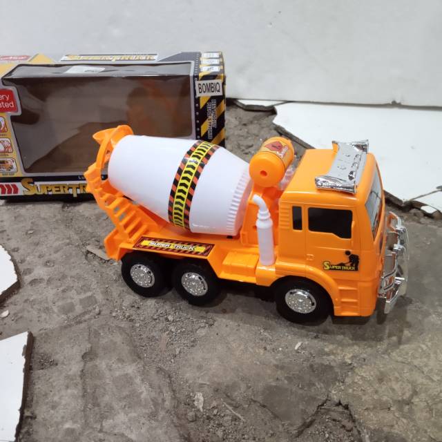 Mainan Anak Laki-laki Truk Molen Baterai - Mainan Mobil Molen Edukasi Anak