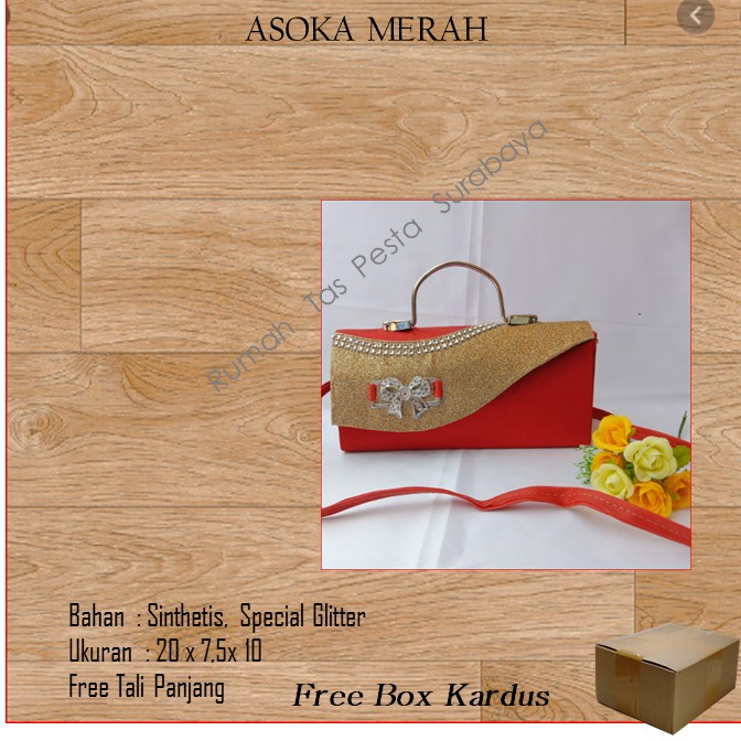 Tas Seserahan,Tas Souvenir,Tas Home Made ,ASOKA MERAH