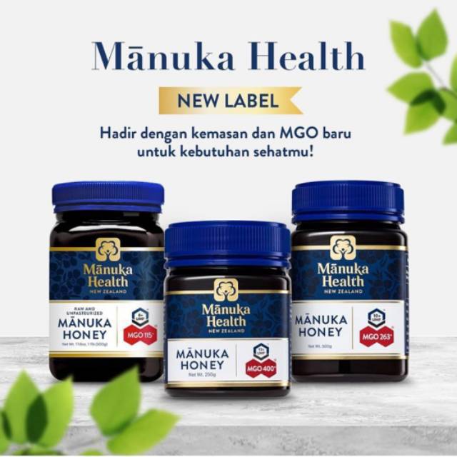 MANUKA HEALTH Honey BPOM MGO 115 400 263 400+ Madu Manuka MGO100 500 gr 250gr Manukahealth