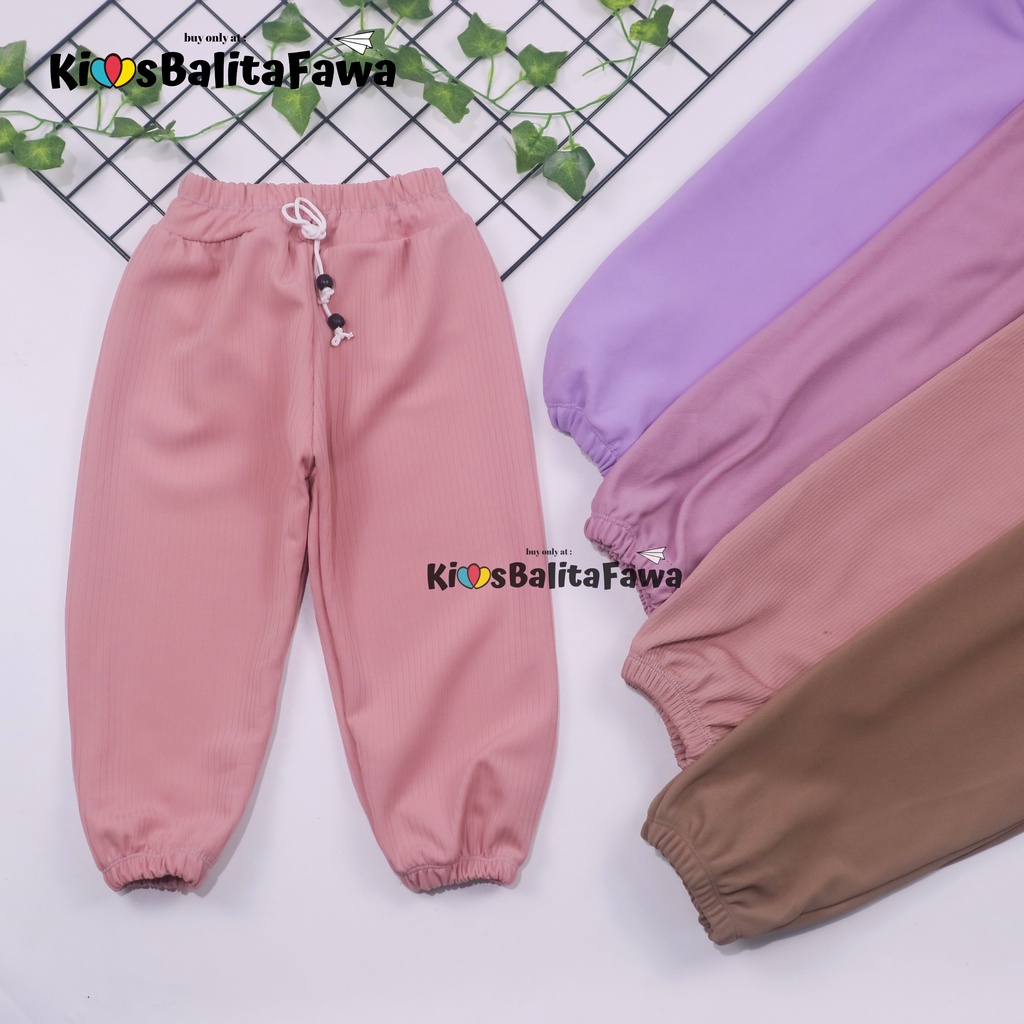 Jogger Molly Uk 3-4 Thn / Pants Celana Panjang Anak Perempuan Murah Joger Import Grosir Polos Murah babycinnamon