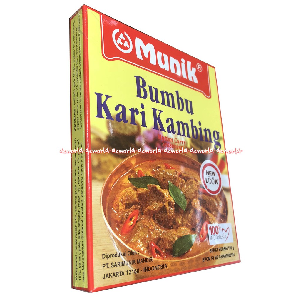 Munik Bumbu Kari Kambing Mutton Curry Seasoning Bumbu Instan 100gr