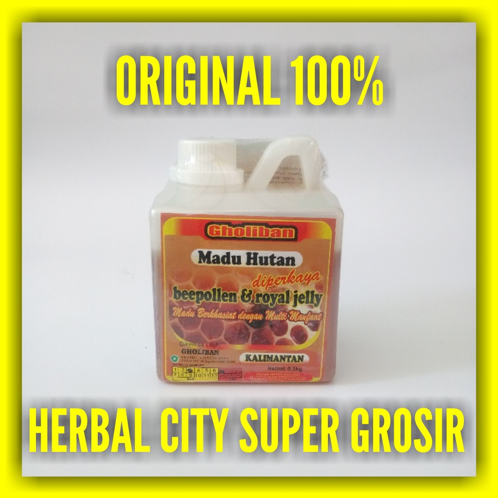 

Gholiban Madu Hutan Murni + Beepolen + Royal Jelly 1/2KG Madu Murni ORIGINAL100% KHUSUS PULAU JAWA