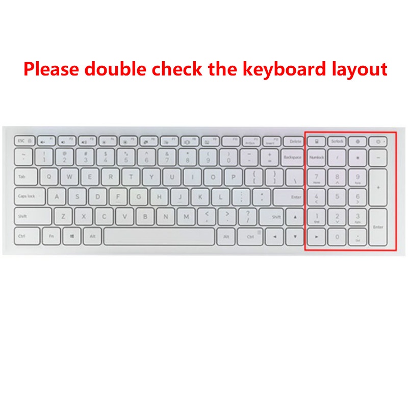 For  15.6 Inch Xiaomi Ruby TM1709 MX110 Soft Ultra-thin Silicone Laptop Keyboard Cover Protector