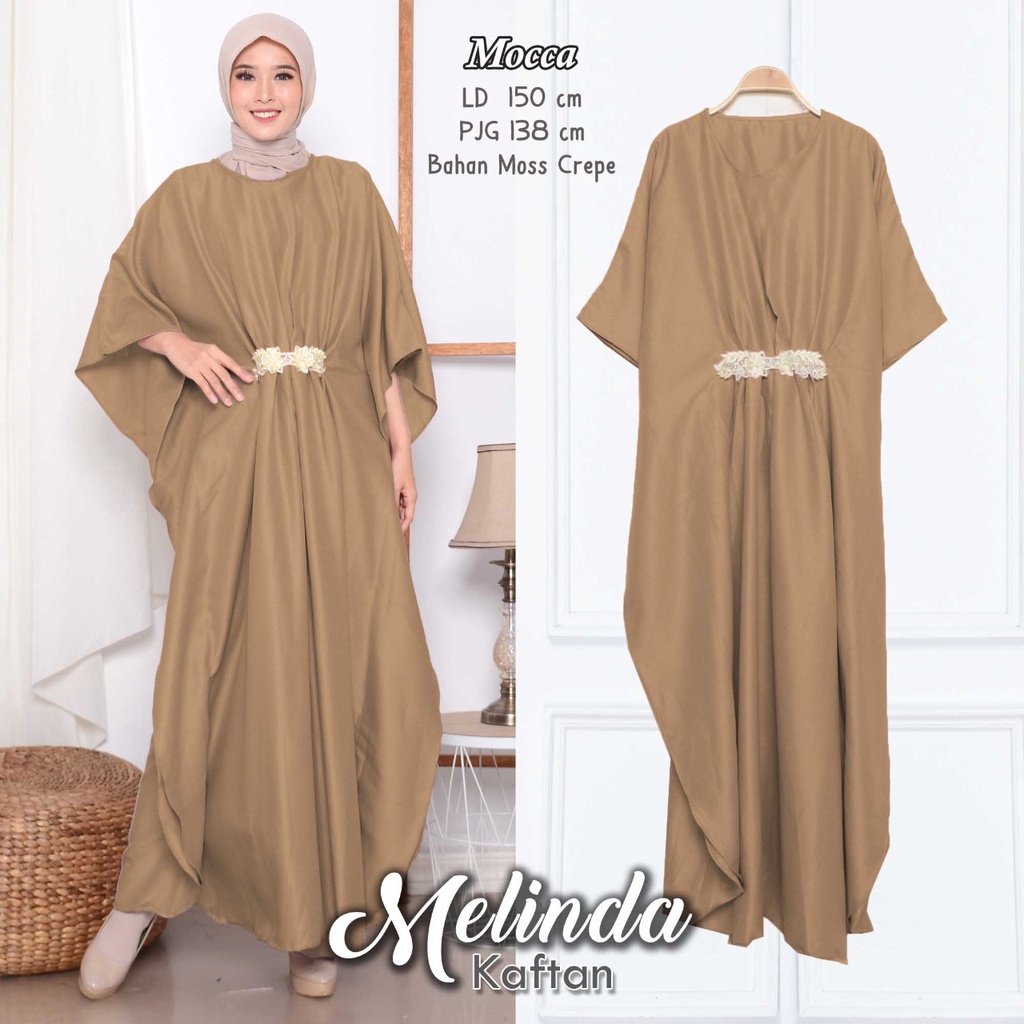 Arniis Kaftan Melinda Jumbo Bahan Mosscrepe