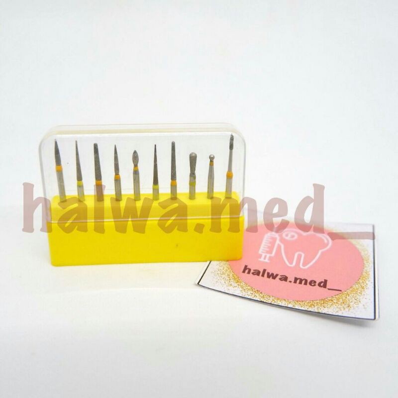 

Dental fine finishing bur set high speed