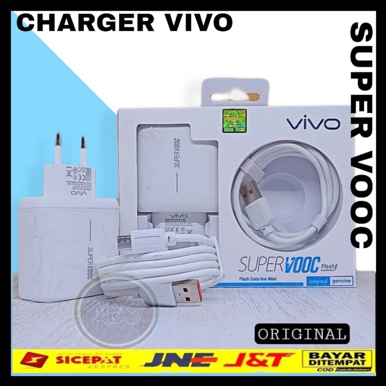 Charger Vivo Super Vooc 15 Wat Original -Y11,Y12,Y15,Y20,Y53,Y55,71,Y81,Y83,Y91,V5,V7 Fast Charging 3.0Ampere