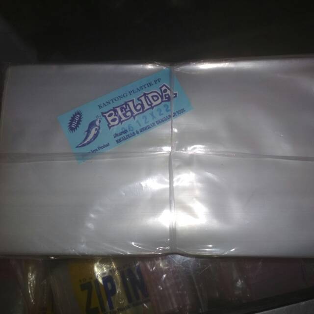 

Plastik belida ukuran 12 × 22 ketebalan 06