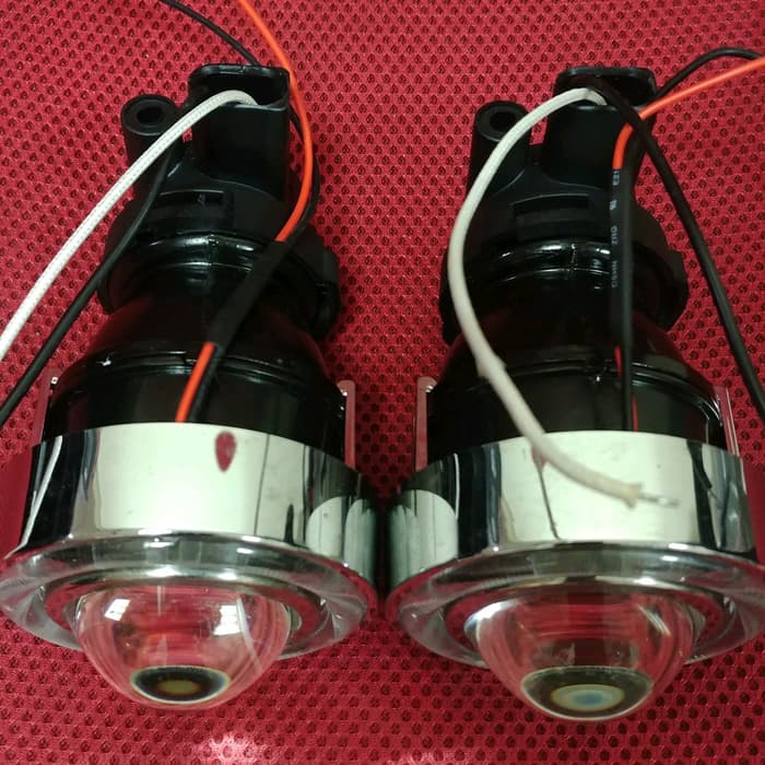 foglamp lampu sorot bumper depan angel eyes model proyektor projektor ring biru dan putih clear DLAA