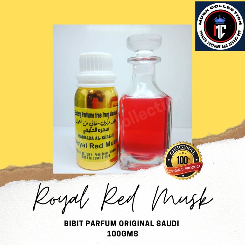 Bibit Parfum Minyak Wangi Arab Saudi Original Royal Red Musk By Mabhara Al Khaliji 100ml