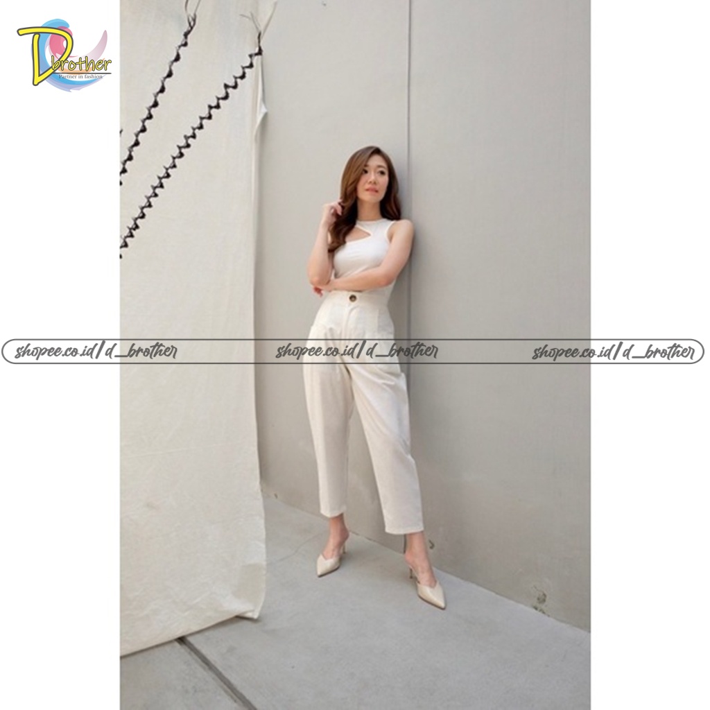 Celana Linen Model Terbaru - Pocket Linen Pants Rami - Celana Linen Kancing Satu Saku Bobok