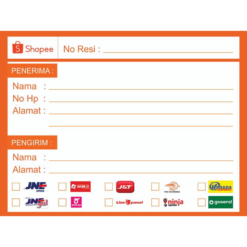 

STIKER LABEL PENGIRIMAN SHOPEE