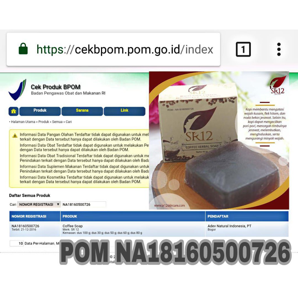 

SABUN KOPI SR12 ATASI FLEK HITAM