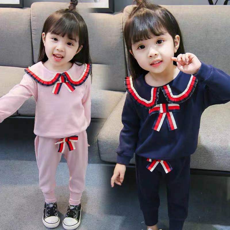 Setelan Baju Anak Perempuan Balita Import | 2-6 thn Kaos Anak Cewek / Kualitas Premium PITA Panjang