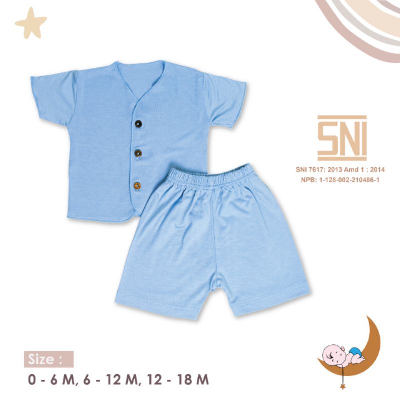 SNI MOONS  STELAN PENDEK POLOS PREMIUM  NEWBORN MOONS STELAN