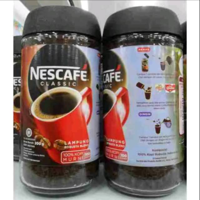 

Promo Nescafe Classic Jar Lampung Robusta Blend Kopi Murni 200gr Kopi Hitam