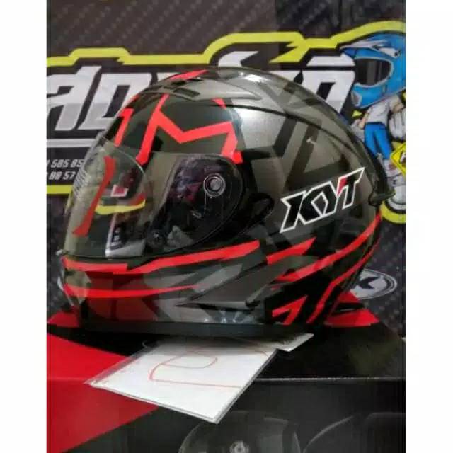 HELM KYT FALCON 2 FASTER BLACK RED FLUO DOBEL VISOR HELM TOURING KYT FALCON ORIGINAL NO KYT VENDETTA