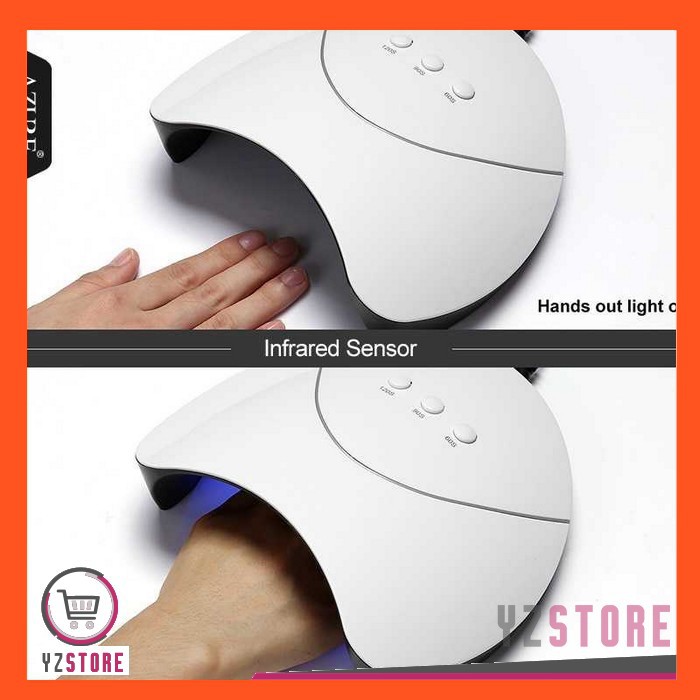 Pengering Kutek Kuku Gel Nail Art 36W Smart Portable Lampu UV LED Nail Dryer YZ23