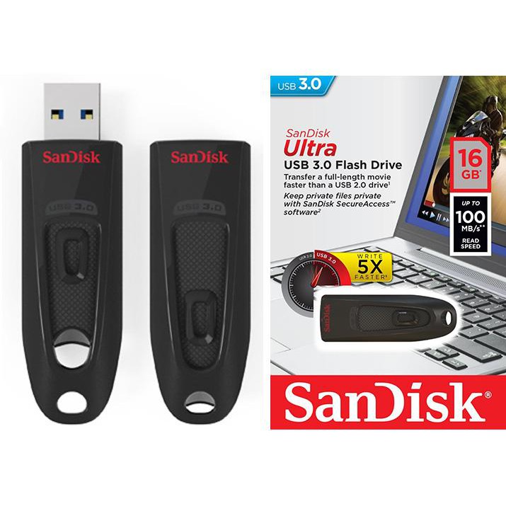 Flashdisk 16gb Sandisk Ultra 16gb USB 3.0 Flash Drive Cz48 - Garansi Resmi