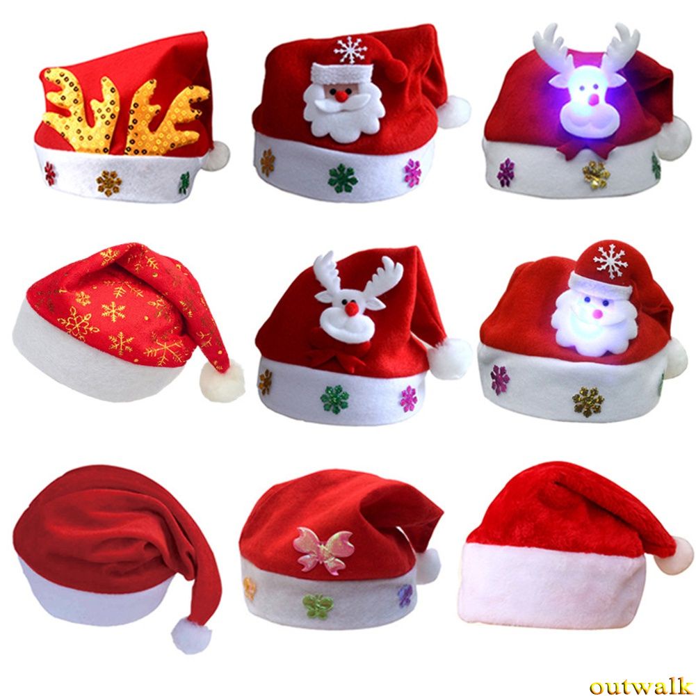 Christmas Ornaments Christmas Adult Red Common Christmas Hat Santa Claus/Child Christmas Hat OW