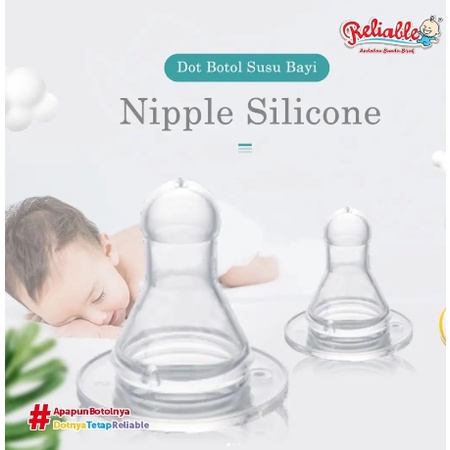 Karet Dot Nipple Silicon Botol Susu Bayi Reguler Dot Bulat Reliable