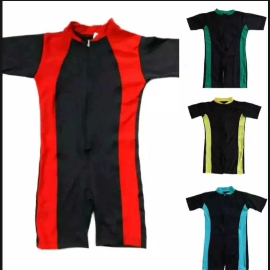Baju renang anak polos / pakaian renang anak laki dan perempuan usia 2-9 thn