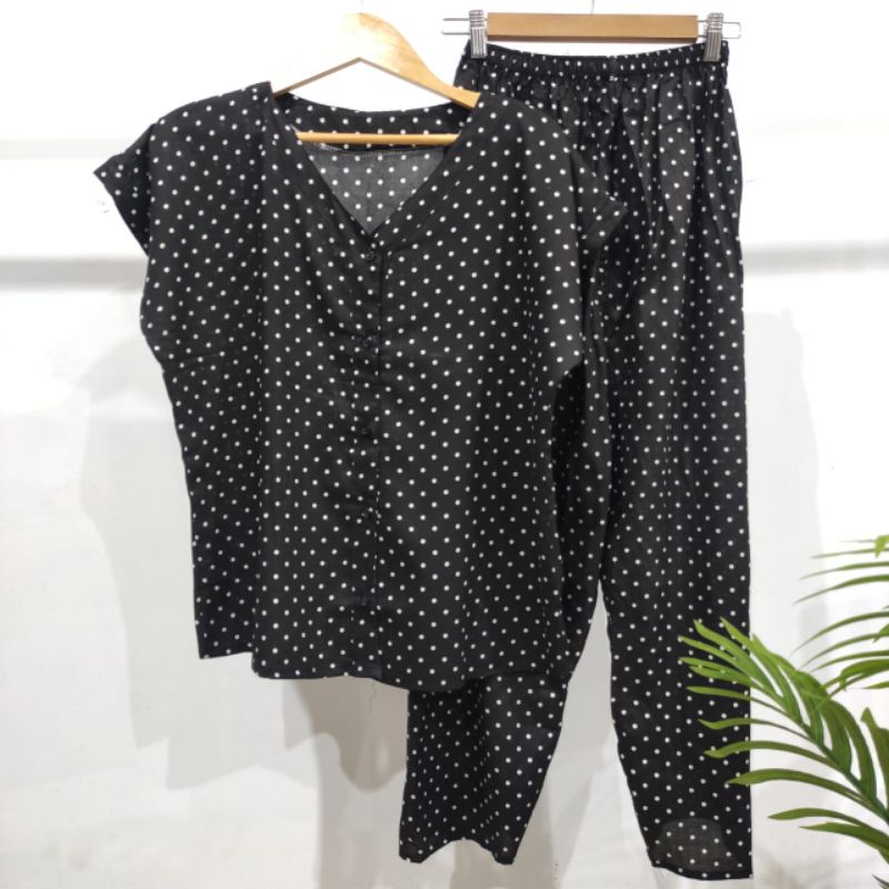 PIYAMA KANCING HITS PIYAMA KANCING BUSUI | PIYAMA RAYON | HOMEWEAR-NK 24